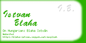 istvan blaha business card
